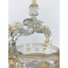 VASO CESTINO VETRO SOFFIATO MURANO Barovier&Toso INCLUSIONI FOGLIA ORO ø20cm '50