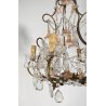 LAMPADARIO STILE MARIA TERESA ANNI 40 VETRO MURANO FERRO HANGING LAMP VINTAGE