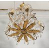 LAMPADARIO STILE MARIA TERESA ANNI 40 VETRO MURANO FERRO HANGING LAMP VINTAGE