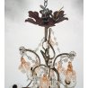 LAMPADARIO STILE MARIA TERESA ANNI 40 VETRO MURANO FERRO HANGING LAMP VINTAGE