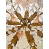LAMPADARIO STILE MARIA TERESA ANNI 40 VETRO MURANO FERRO HANGING LAMP VINTAGE