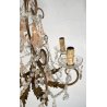 LAMPADARIO STILE MARIA TERESA ANNI 40 VETRO MURANO FERRO HANGING LAMP VINTAGE