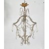 LAMPADARIO STILE MARIA TERESA ANNI 40 VETRO MURANO FERRO HANGING LAMP VINTAGE
