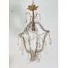 LAMPADARIO STILE MARIA TERESA ANNI 40 VETRO MURANO FERRO HANGING LAMP VINTAGE