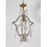 LAMPADARIO STILE MARIA TERESA ANNI 40 VETRO MURANO FERRO HANGING LAMP VINTAGE