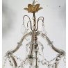 LAMPADARIO STILE MARIA TERESA ANNI 40 VETRO MURANO FERRO HANGING LAMP VINTAGE