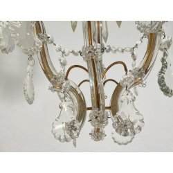 LAMPADARIO STILE MARIA TERESA ANNI 40 VETRO MURANO FERRO HANGING LAMP VINTAGE