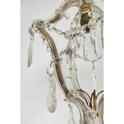LAMPADARIO STILE MARIA TERESA ANNI 40 VETRO MURANO FERRO HANGING LAMP VINTAGE