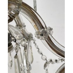 LAMPADARIO STILE MARIA TERESA ANNI 40 VETRO MURANO FERRO HANGING LAMP VINTAGE