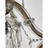 LAMPADARIO STILE MARIA TERESA ANNI 40 VETRO MURANO FERRO HANGING LAMP VINTAGE