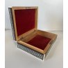 ANTICO COFANETTO SCRIGNO LEGNO SCATOLA PORTAGIOIE MICROINTARSIO STELLE '900
