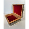 ANTICO COFANETTO SCRIGNO LEGNO SCATOLA PORTAGIOIE MICROINTARSIO STELLE '900