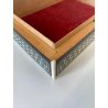 ANTICO COFANETTO SCRIGNO LEGNO SCATOLA PORTAGIOIE MICROINTARSIO STELLE '900
