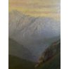 GRANDE DIPINTO OLIO PAESAGGIO MONTANO FIGURE ALPEGGIO BAITA RUSCELLO FIRMATO '30