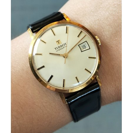 OROLOGIO POLSO Tissot Visodate ANNI 60 cal. 782-1 PLAQUE OR Vintage Wrist Watch