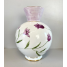 VASO SFERICO PORCELLANA BIANCA Franco Pozzi DECORATO A MANO MOTIVO FLOREALE '50