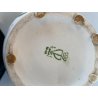 VASO SFERICO PORCELLANA BIANCA Franco Pozzi DECORATO A MANO MOTIVO FLOREALE '50