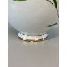 VASO SFERICO PORCELLANA BIANCA Franco Pozzi DECORATO A MANO MOTIVO FLOREALE '50