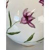 VASO SFERICO PORCELLANA BIANCA Franco Pozzi DECORATO A MANO MOTIVO FLOREALE '50