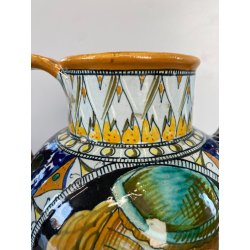ANFORA IDRIA BROCCA VERSATOIO CERAMICA Molaroni Pesaro DECORO VOLTO PAGGIO '20