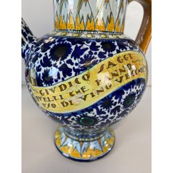 ANFORA IDRIA BROCCA VERSATOIO CERAMICA Molaroni Pesaro DECORO VOLTO PAGGIO '20