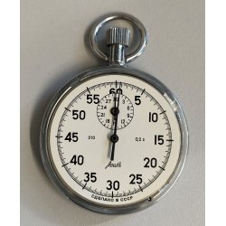 CRONOMETRO AZAM Sovietico USSR OROLOGIO TASCA cronografo OLD STOP WATCH anni 70