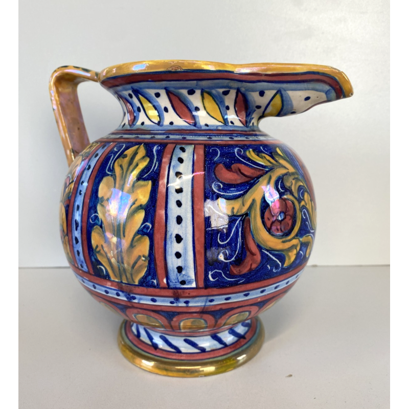 ANFORA BROCCA VERSATOIO CERAMICA LUSTRO Gualdo Tadino DECORO RINASCIMENTALE '30