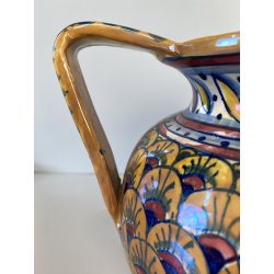 ANFORA BROCCA VERSATOIO CERAMICA LUSTRO Gualdo Tadino DECORO RINASCIMENTALE '30