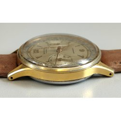 ANTICO OROLOGIO POLSO Oriental Chrono LANDERON lamin ORO anni 50 OLD WRIST WATCH