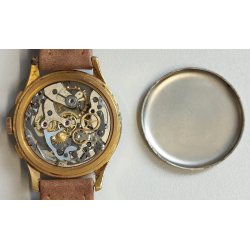ANTICO OROLOGIO POLSO Oriental Chrono LANDERON lamin ORO anni 50 OLD WRIST WATCH