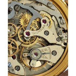 ANTICO OROLOGIO POLSO Oriental Chrono LANDERON lamin ORO anni 50 OLD WRIST WATCH