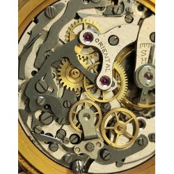 ANTICO OROLOGIO POLSO Oriental Chrono LANDERON lamin ORO anni 50 OLD WRIST WATCH