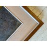 ANTICO QUADRO DIPINTO OLIO TAVOLA PAESAGGIO BOSCHIVO AUTUNNALE BOSCO BETULLE 900