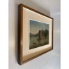 QUADRO DIPINTO OLIO PAESAGGIO LACUSTRE