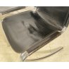 SET 4 SEDIA Giotto Stoppino MOD. Jot DESIGN ACCIAIO CROMATO CUOIO ANNI 70