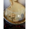 antica MINIATURA ritratto femminile PREZIOSA CORNICE INTARSIATA impero '800