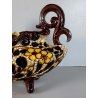 VASO CENTROTAVOLA OVALE CERAMICA MGA ALBISOLA DECORO MOTIVI FLOREALI Art Decò