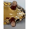 VASO CENTROTAVOLA OVALE CERAMICA MGA ALBISOLA DECORO MOTIVI FLOREALI Art Decò