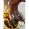 VASO CENTROTAVOLA OVALE CERAMICA MGA ALBISOLA DECORO MOTIVI FLOREALI Art Decò