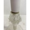 COPPIA LAMPADA LUME CANDELIERE TAVOLO ABATJOUR VETRO MURANO TRASPARENTE '50