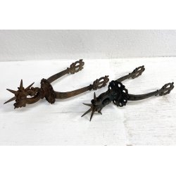 antichi SPERONI in FERRO BATTUTO gauchos ATTREZZATURA EQUESTRE western  sec XIX