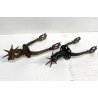 antichi SPERONI in FERRO BATTUTO gauchos ATTREZZATURA EQUESTRE western  sec XIX