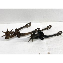 antichi SPERONI in FERRO BATTUTO gauchos ATTREZZATURA EQUESTRE western  sec XIX