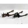 antichi SPERONI in FERRO BATTUTO gauchos ATTREZZATURA EQUESTRE western  sec XIX