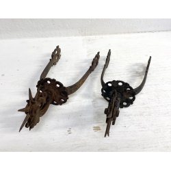 antichi SPERONI in FERRO BATTUTO gauchos ATTREZZATURA EQUESTRE western  sec XIX