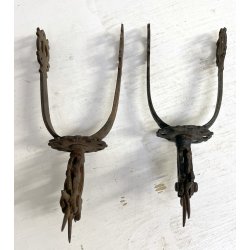 antichi SPERONI in FERRO BATTUTO gauchos ATTREZZATURA EQUESTRE western  sec XIX