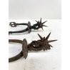antichi SPERONI in FERRO BATTUTO gauchos ATTREZZATURA EQUESTRE western  sec XIX