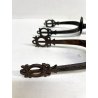 antichi SPERONI in FERRO BATTUTO gauchos ATTREZZATURA EQUESTRE western  sec XIX