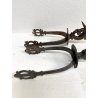 antichi SPERONI in FERRO BATTUTO gauchos ATTREZZATURA EQUESTRE western  sec XIX