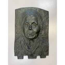 antico BASSORILIEVO in BRONZO ritratto femminile FIRMATO G. BIANCHI primi '900